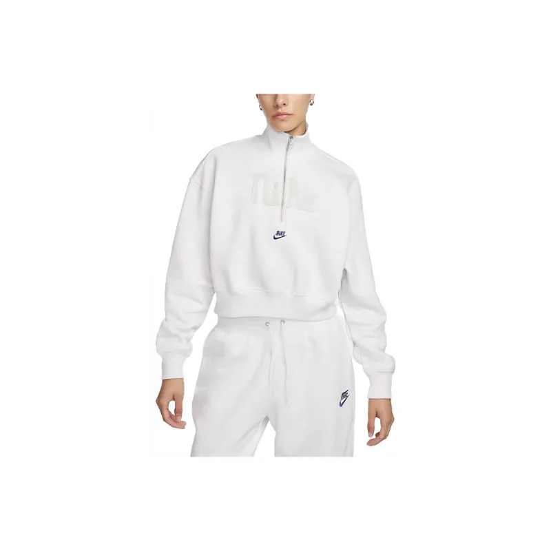 Nike Sportswear Women's Oversized 1/2-Zip Crop Fleece Sweatshirt-0
