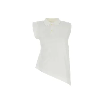 Sacai Asymmetric Short Sleeved Polo Shirt