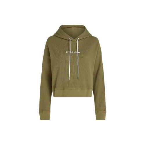 Tommy Hilfiger Hilfiger Monotype Waffle t-shirt Hoody Sweatshirt Women's Green