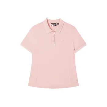 FILA WHITE Polo Shirt Women's Soft Pink PK