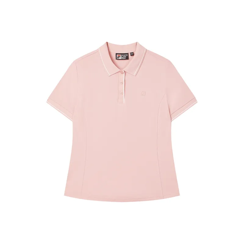 FILA WHITE Polo Shirt Women's Soft Pink PK-0