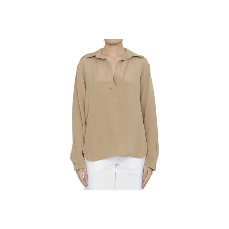 MaxMara V Neck Long Sleeved Shirt-0