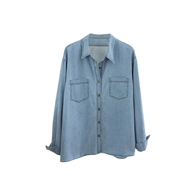 TUSHIFEI Shirts Women's Blue-0