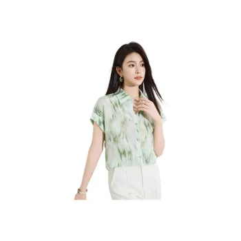 Yi Mengyuan Silk Chiffon Shirt Women's Ink Wash Painting