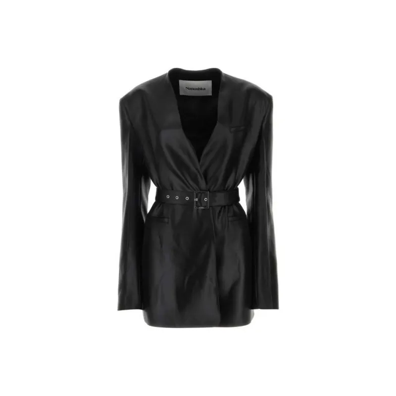 NANUSHKA Belted Single-Breasted Tailored Blazer-0