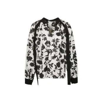 MaxMara Floral Printed Long Sleeved Top