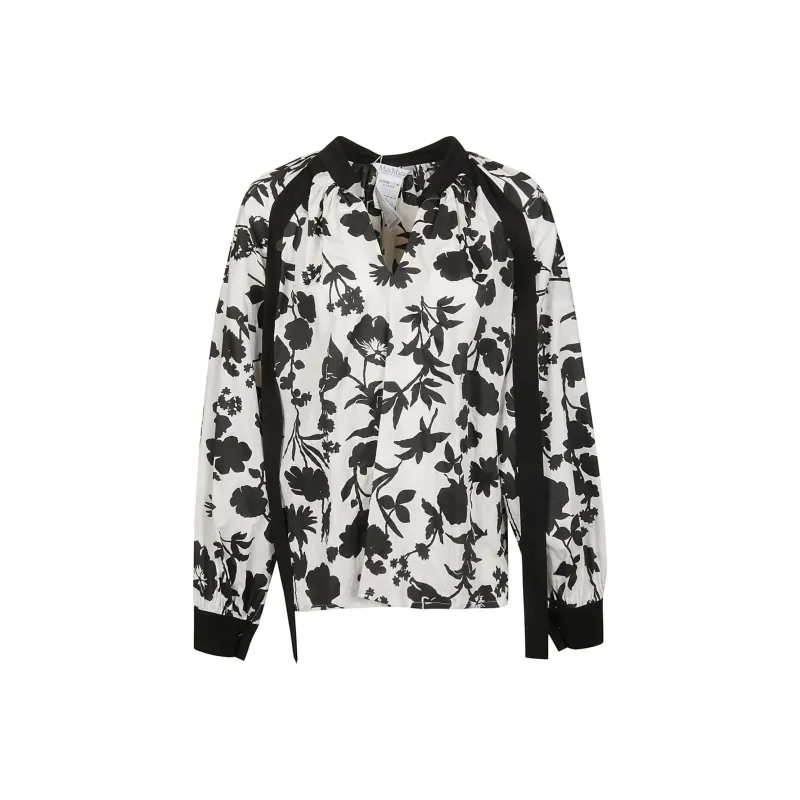 MaxMara Floral Printed Long Sleeved Top-0