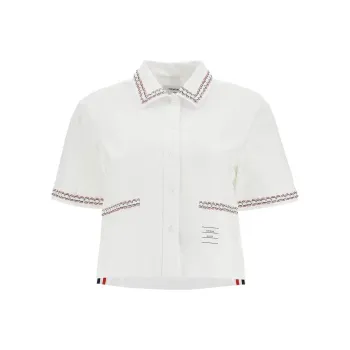 THOM BROWNE Oxford Cropped Shirt
