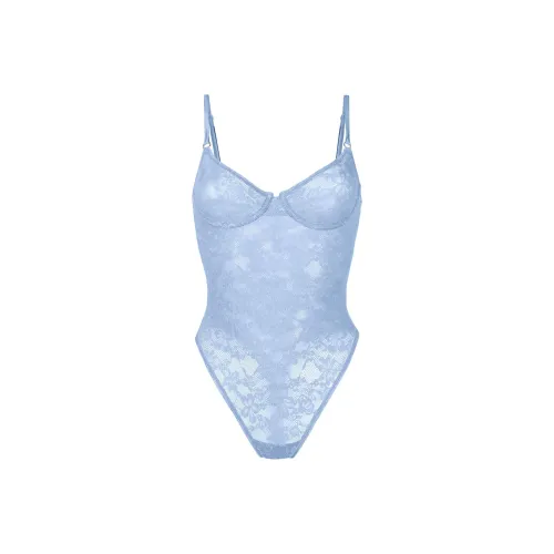 Fleur Du Mal 스카이 블루 여성 바디수트