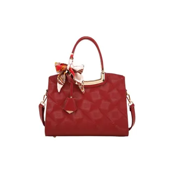 PAYOT Microfiber Synthetic Leather Handbag, One Shoulder, Crossbody Bag Women's Burgundy