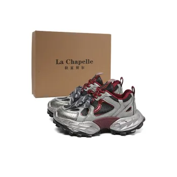 La Chapelle Chunky Sneakers Women's Low Top Silver