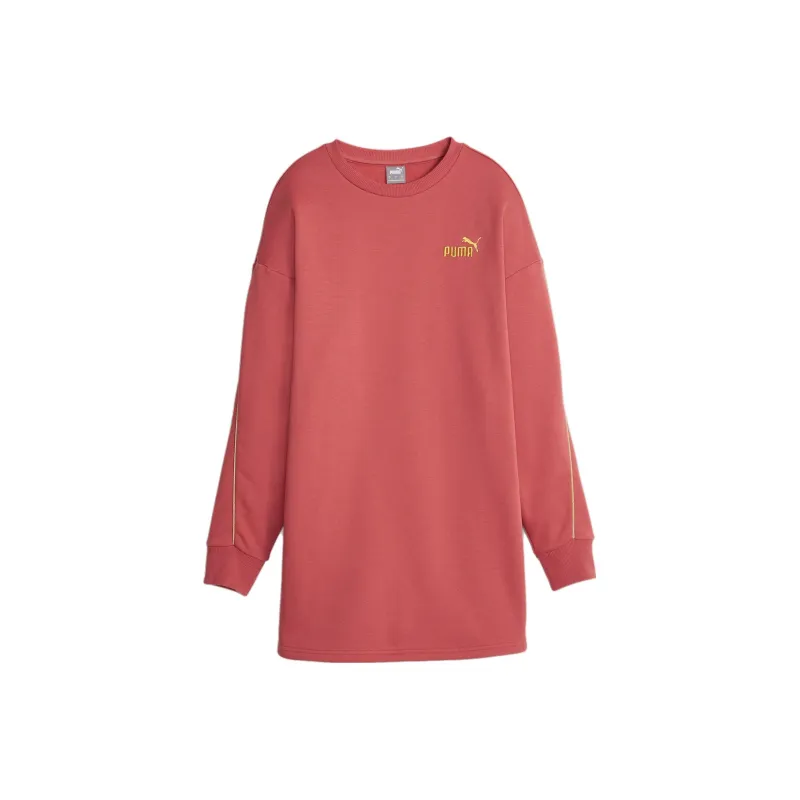 PUMA T-shirt Long ESS+ Minimal Gold Femme Sweatshirt Women's Sky Red-0