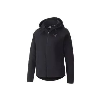 PUMA EVOSTRIPE FULL-ZIP HOODIE Sweatshirt Women's Black