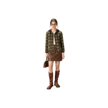 FENHONGMALI Jackets Coats Women's Green