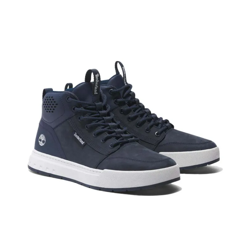 Timberland Maple Grove Wear resistant And Lightweight Mid Top Skateboard Shoes Men's Marine Blue-2
