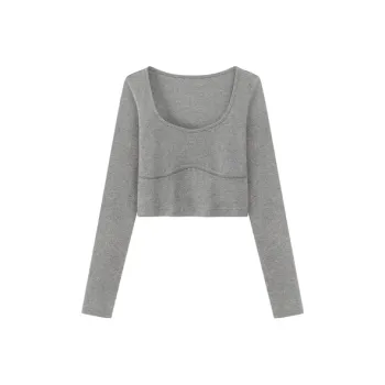CHUU T Shirt Women's Dark Heather Gray