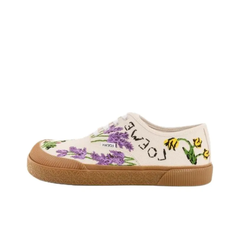 LOEWE Terra Vulca Low Top Canvas Shoes Men's White-0