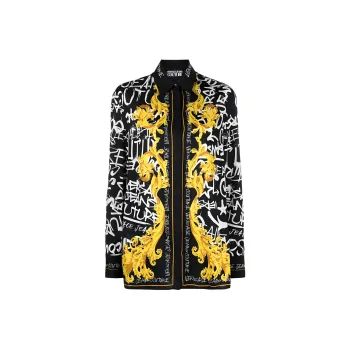 VERSACE JEANS COUTURE Logo Couture Print Blouse