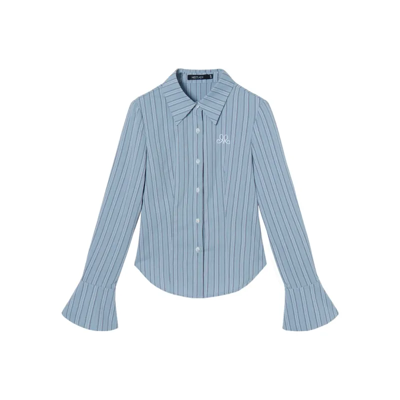 MEETLADY Shirts Women's Blue-0