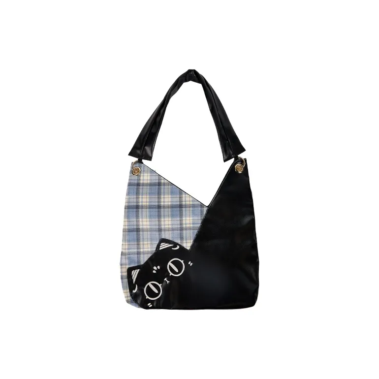 The British Museum Fabric Shoulder Bag Regular Unisex Black/Blue-5
