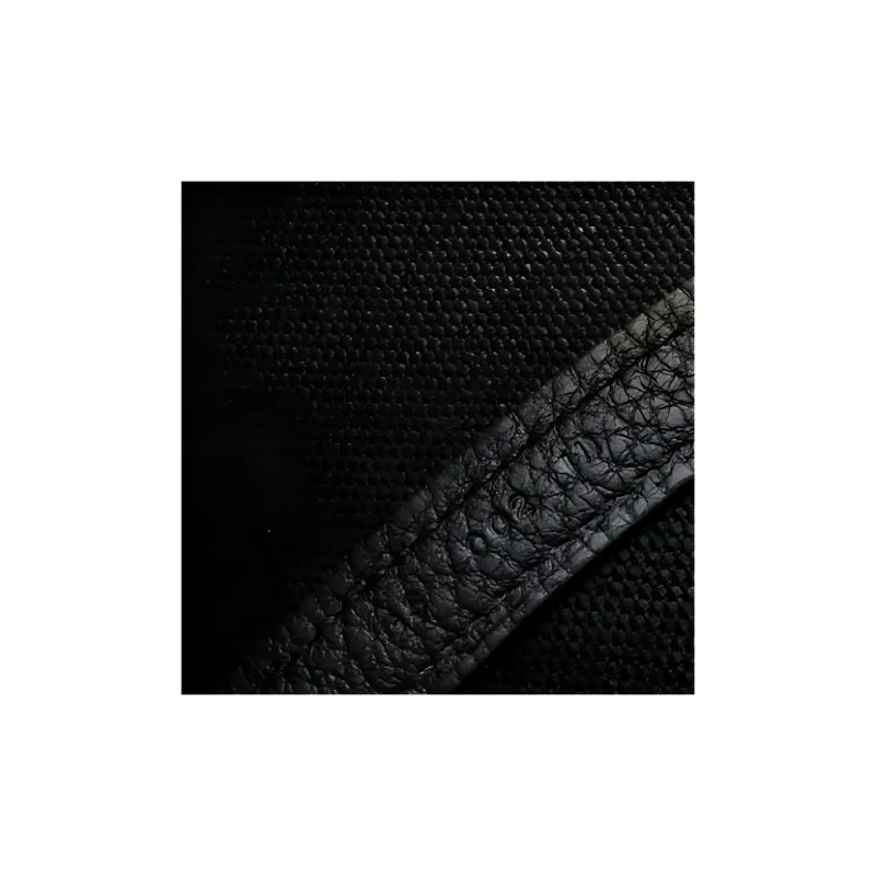 HERMES Garden Party Canvas With Calfskin Garden Bag Shoulder Bag Crossbody Bag Handbag Unisex Black Gray Color-3