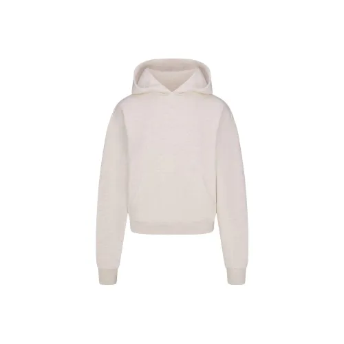 SKIMS Fake Day Collection FW24 COTTON FLEECE CLASSIC HOODIE Sweatshirt Women's Heather Oatmeal/Stone Elegance Oatmeal