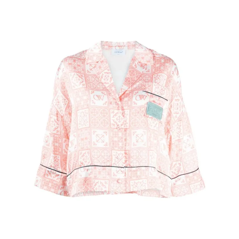 OFF WHITE Graphic print Satin Shirt-0