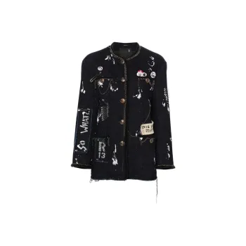 R13 Chain link Paint splatter Jacket