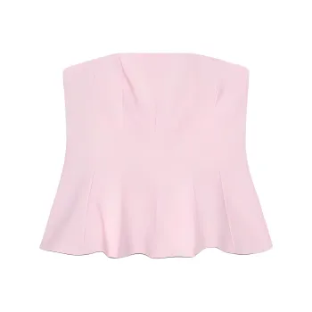 ZARA Strapless Top Women's Light Pink Red