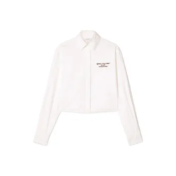 OFF WHITE Poplin Boxy Long Sleeved Shirt
