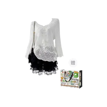 OURUOKE Shirt Women's White Includes Shopping Bag