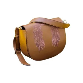 MCM PHENOMENON Collaboration Cow Leather Tree Crossbody Bag Shoulder Bag Small Size Women's Chocolate Brown