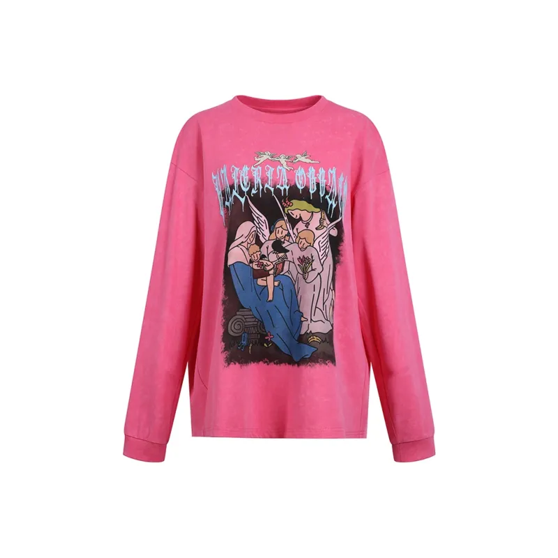 Valeria Obbaco Sweatshirts Unisex Pink-0