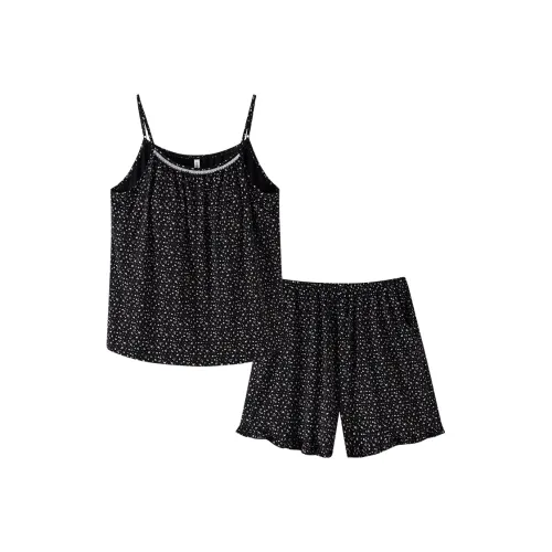 Sha Qian Pajama Set Women's Black