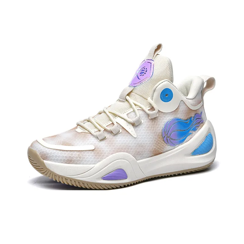 QIUTEXIONG Shock Absorbers With Slip Resistant And Abrasion Resistant Properties Mid Top Basketball Shoes Unisex-16