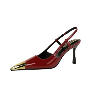 BIGTREE High Heels Women's Burgundy/Black/Nude/Leopard Print
