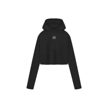 Fear Of God Athletics Women'ss Base Layer Crop Hoodie Black