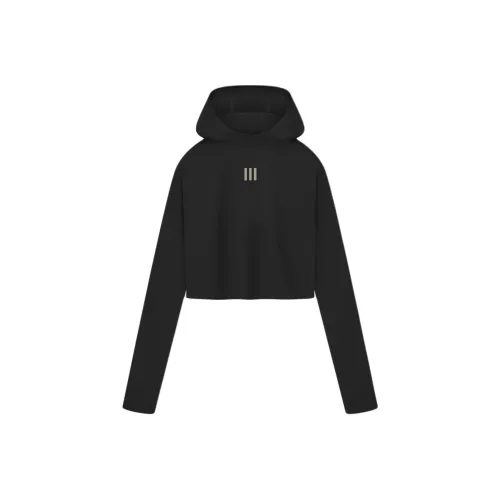 Fear Of God Athletics Women'ss Base Layer Crop Hoodie Black