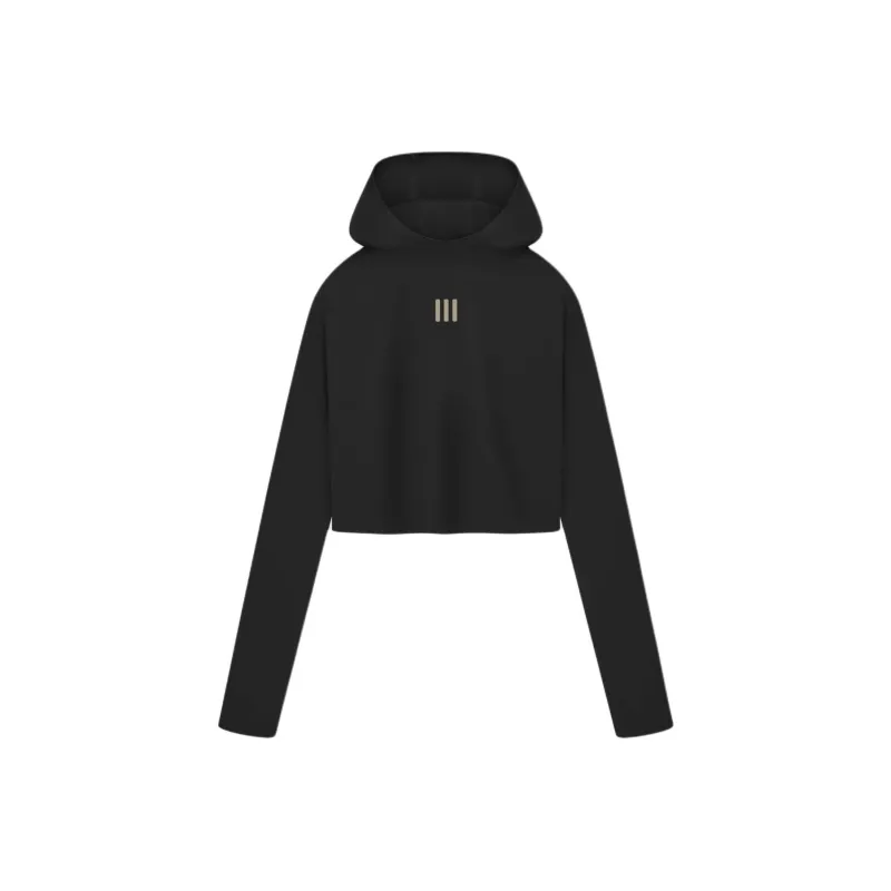 Fear Of God Athletics Women'ss Base Layer Crop Hoodie Black-0