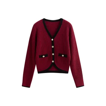 Initial Language Knitwear Women's New Year Red