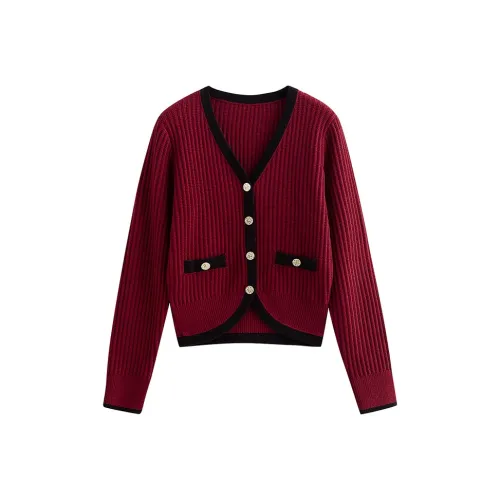 Initial Language Knitwear Women's New Year Red
