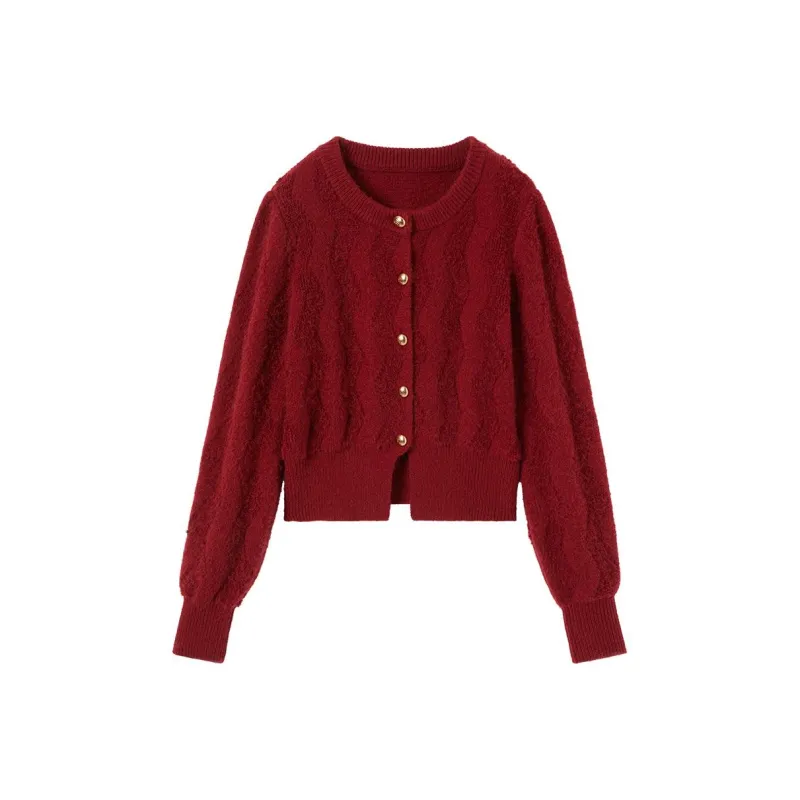 XIANGYING Knitwear Women's Red-0