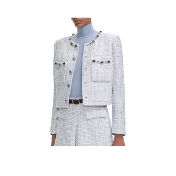 Self portrait Rhinestone embellished Tweed Jacket