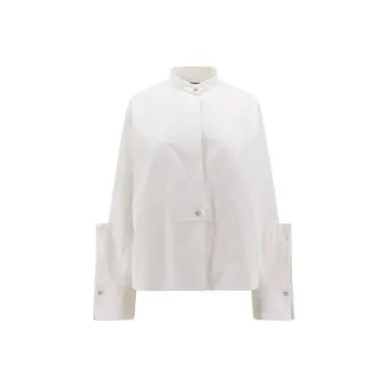 JIL SANDER Band Collar Long Sleeved Shirt