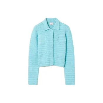 Burberry Crochet Jacket Blue