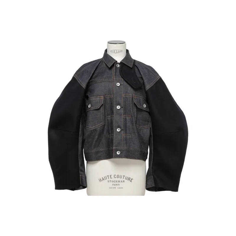 Sacai Panelled Denim Jacket-0