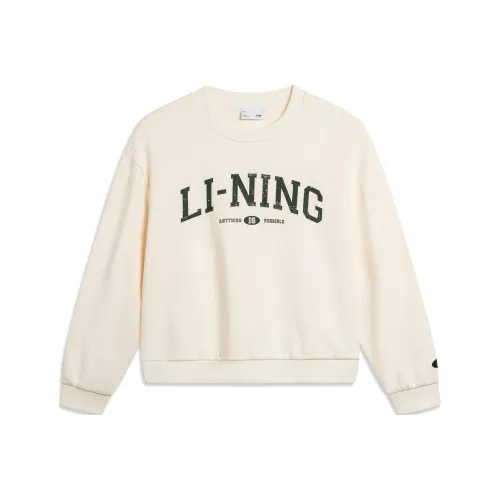 LiNing Sports Life Collection Sweatshirt Women's Ecru