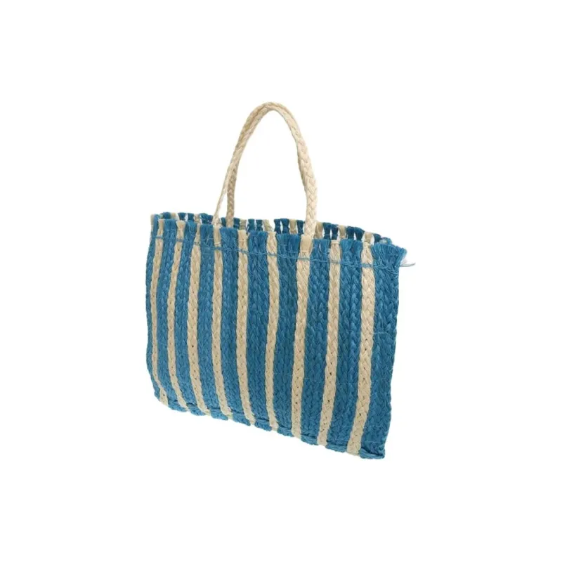 MARNI Raffia Tote Bag, Shopping Bag, Handbag Women's Blue-3