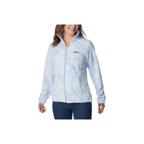Columbia Women's Benton Springs™ Printed Full Zip Sweat-shirt Jacket Burton Coats Women's Blue