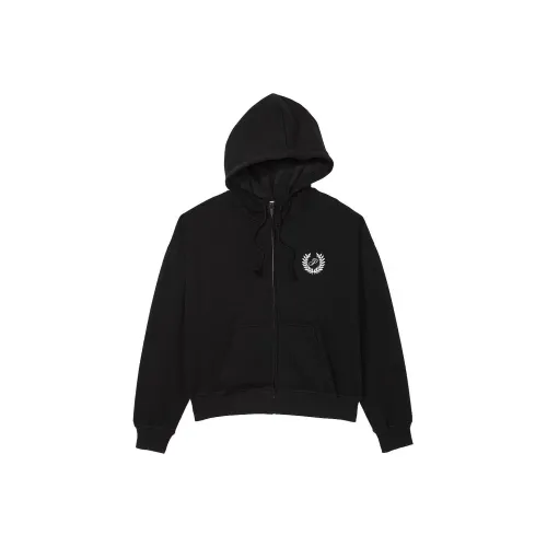 Victoria's Secret PINK IVY FLEECE FULL-ZIP HOODIE/PB Jackets Coats Women's Spring Orchid Pure Black